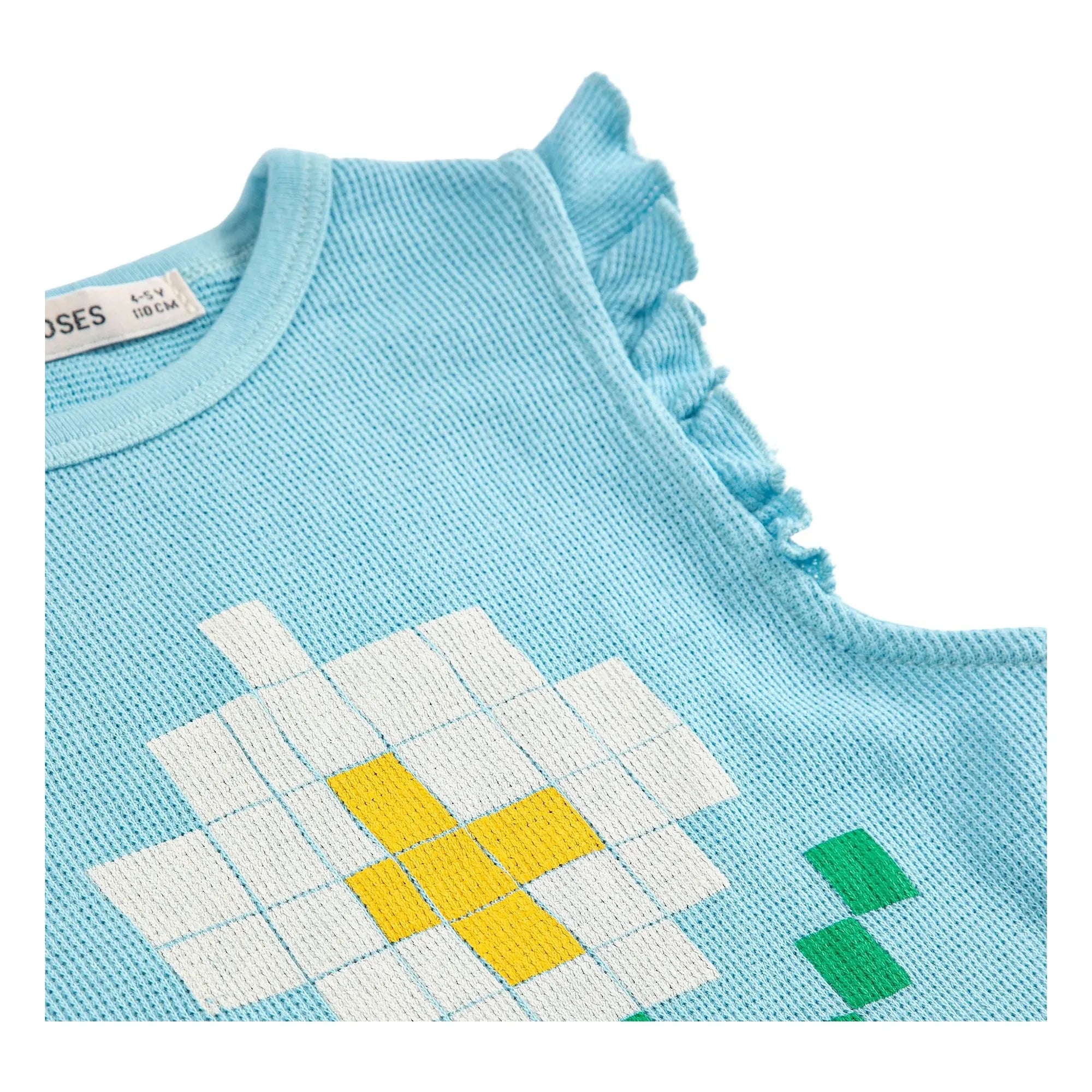 Bobo Choses - Marguerite organic cotton ruffle tank top | Light blue