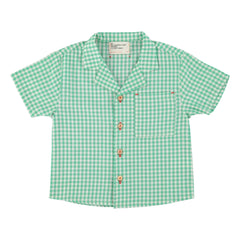 Piupiuchick - Organic Cotton Gingham Shirt | Turquoise