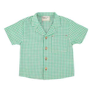 Piupiuchick - Organic Cotton Gingham Shirt | Turquoise