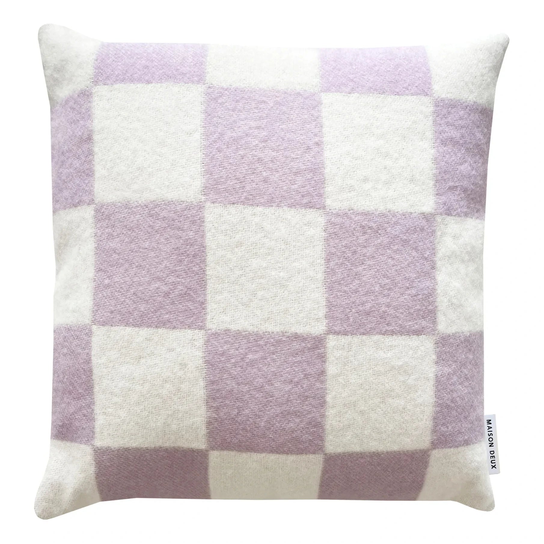 Maison Deux - Damier Wolle Kissenbezug | Flieder