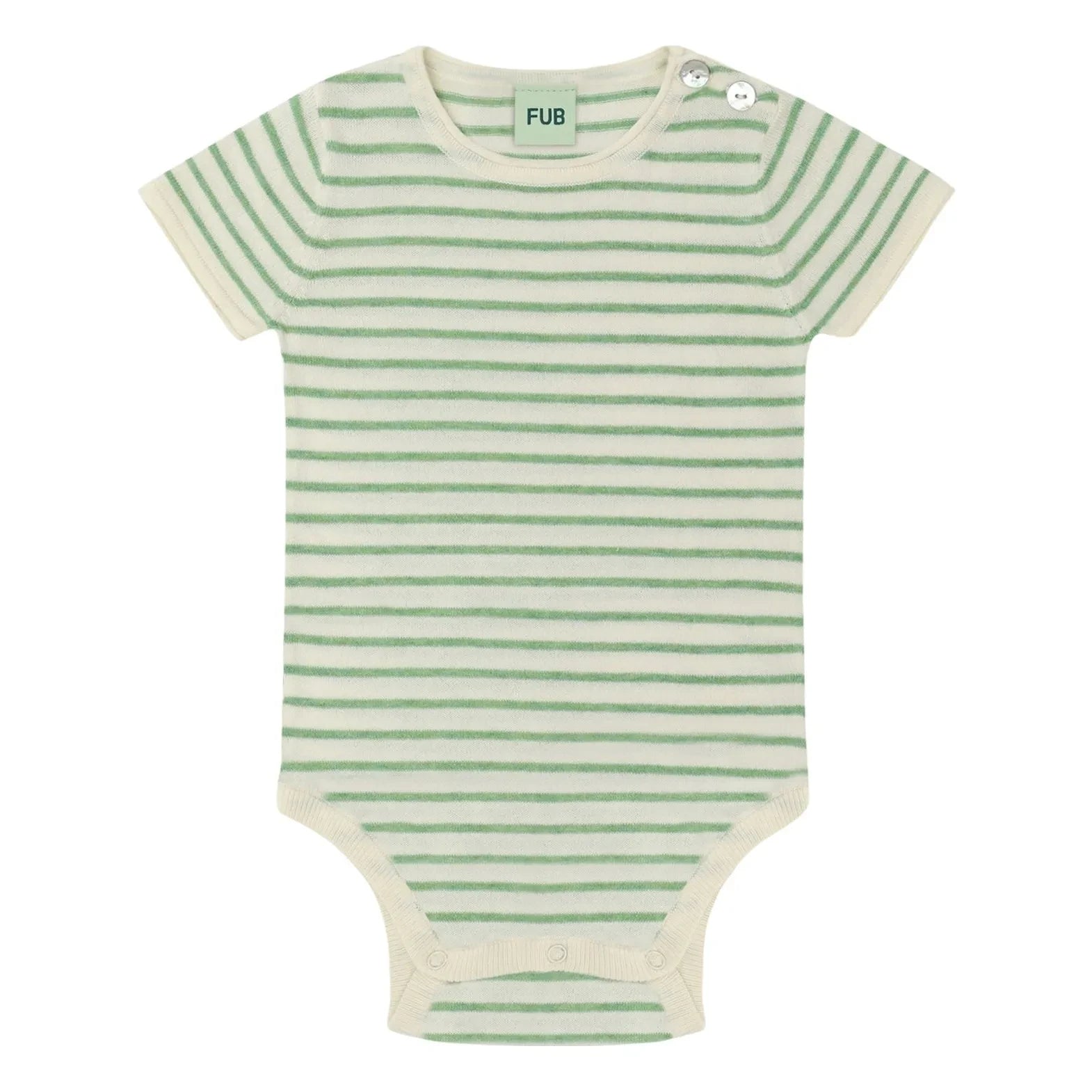 FUB - Striped organic cotton bodysuit | Ecru