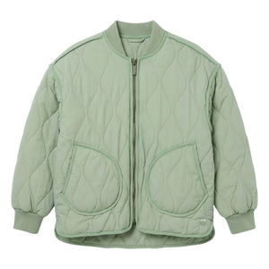 Hundred Pieces - Buruşuk Kapitone Bomber Ceket | Sage