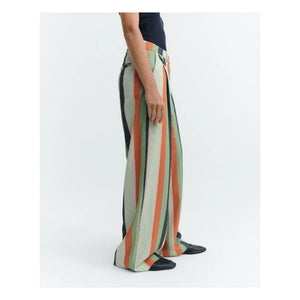 Thinking Mu - Pat Gestreifte Hose Bio-Baumwolle | Orange