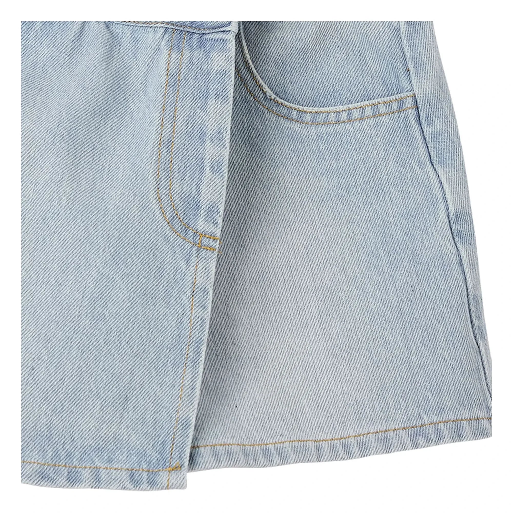 Fabula - Açık Mavi Denim Kısa Etek