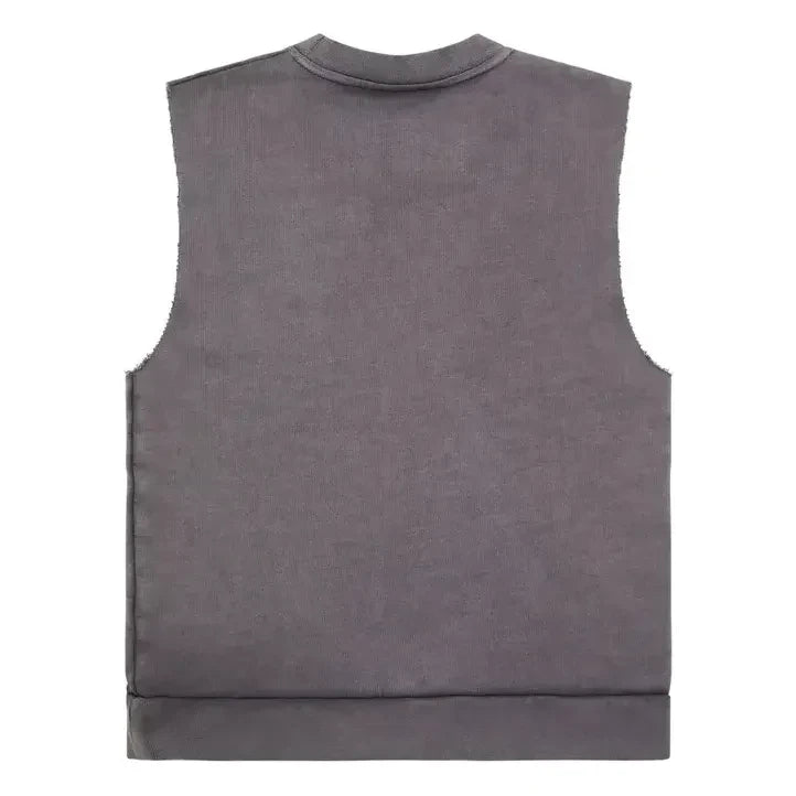 Finger in the Nose - Organic Cotton Sleeveless Sweatshirt | Charcoal Gray