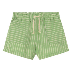 Cozmo – Gestreifte Giro-Shorts | Wiesengrün