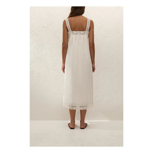Faithfull the Brand - Cristina Midi Pamuk Elbise | Ivory