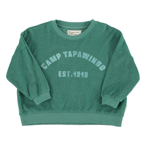 Piupiuchick - Organik havlu logo sweatshirt | Yeşil