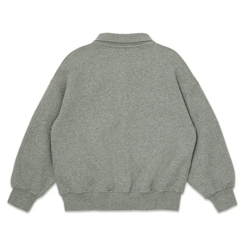 Main Story - Organik Pamuklu Polo Yaka Sweatshirt | Gri