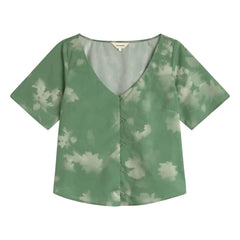 Thinking Mu - Leia Organic Cotton Blouse | Green