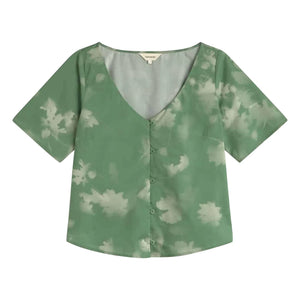 Thinking Mu - Leia Organic Cotton Blouse | Green