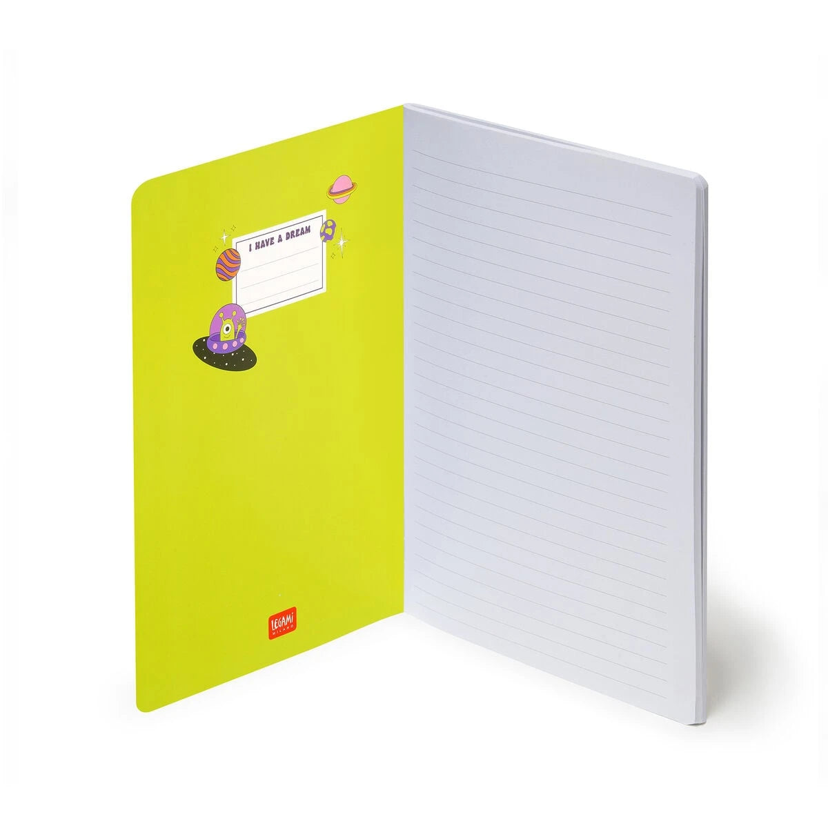 Legami - A5 Lined Defter ile Illustrated Hard Kılıf - Uzay