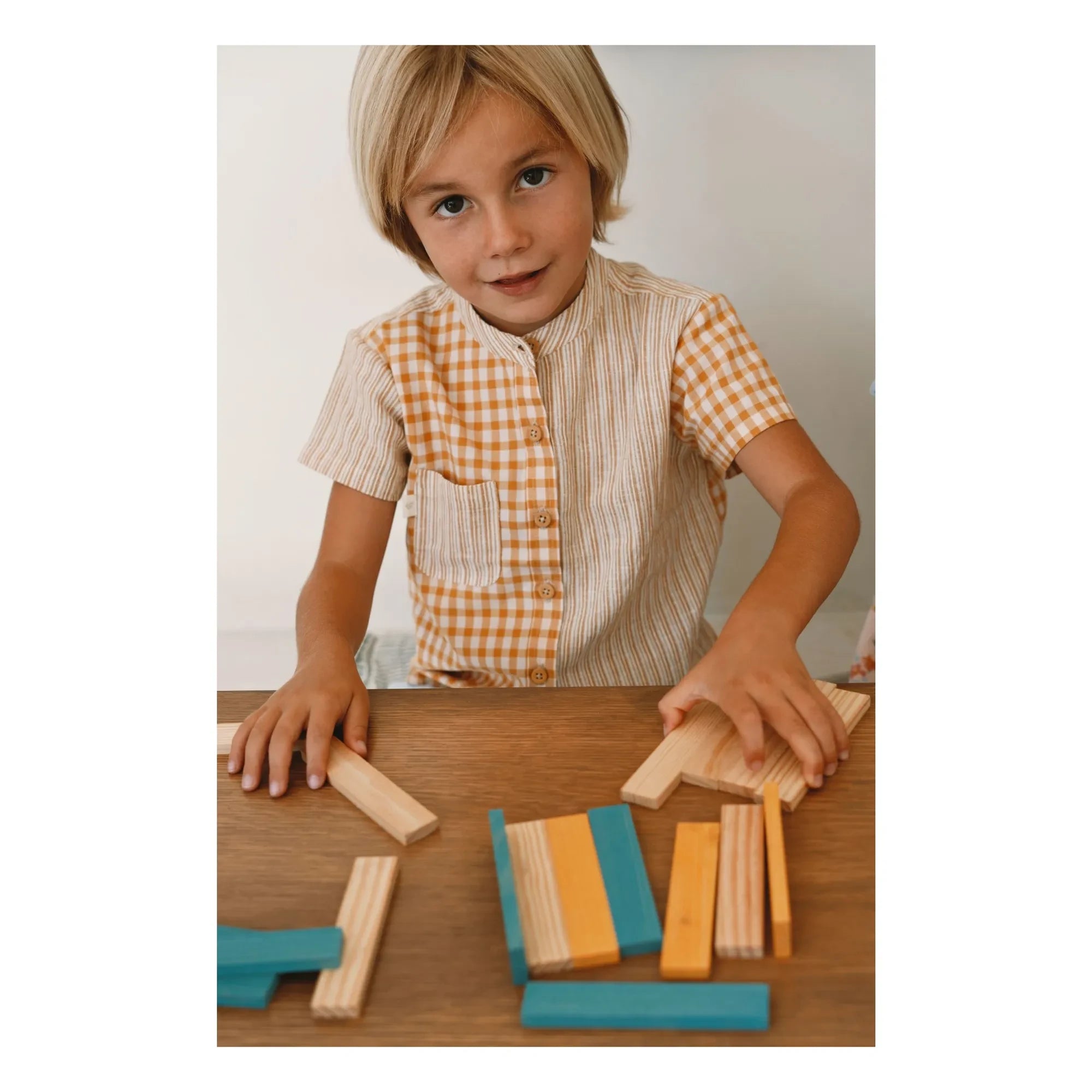 Lilinoa - Alphonse Patchwork Hemd | Caramel