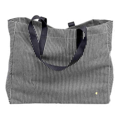 La cerise sur le gâteau - Basile organik pamuklu çizgili alışveriş çantası | Caviar