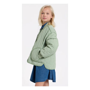 Hundred Pieces - Buruşuk Kapitone Bomber Ceket | Sage