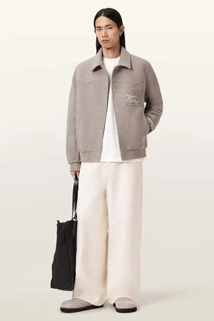 AllSaints erkek yün bomber ceket ROYCE