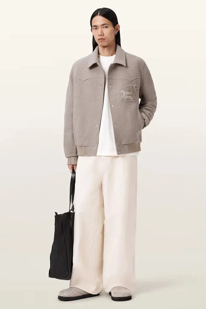 AllSaints erkek yün bomber ceket ROYCE