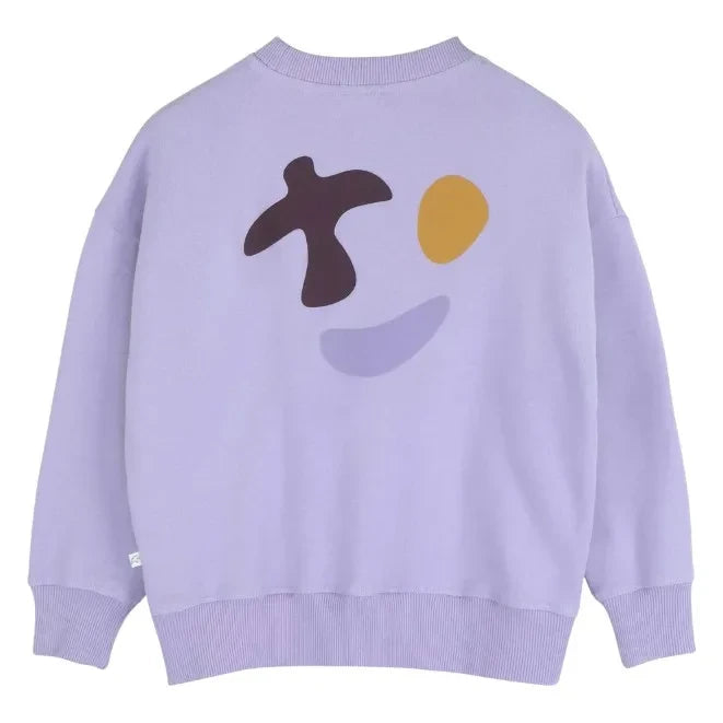 Jenest - Happy Bird organik pamuklu sweatshirt | Leylak