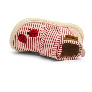bisgaard - Uğur Böcekli Çizgili Tırmalama Terlikleri | Kırmızı
