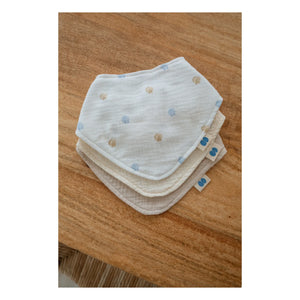 Soft Spot - Seaside organik pamuklu bandana önlükler - 3'lü Set | Seaside