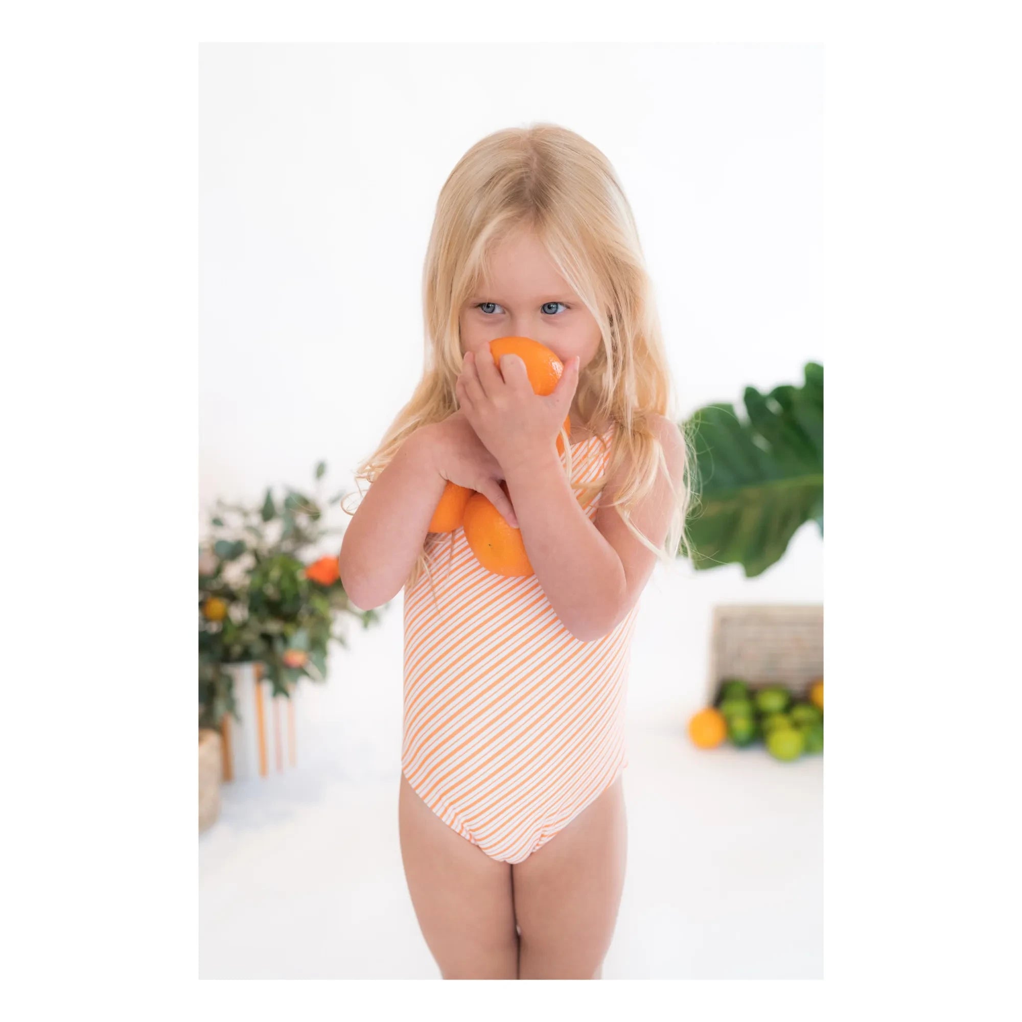 Ina Swim - Mara Gestreifter Einteiler | Koralle