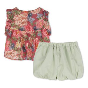 Chloé – Fleurie Top und Bloomer Set aus Bio-Baumwolle | Palisander