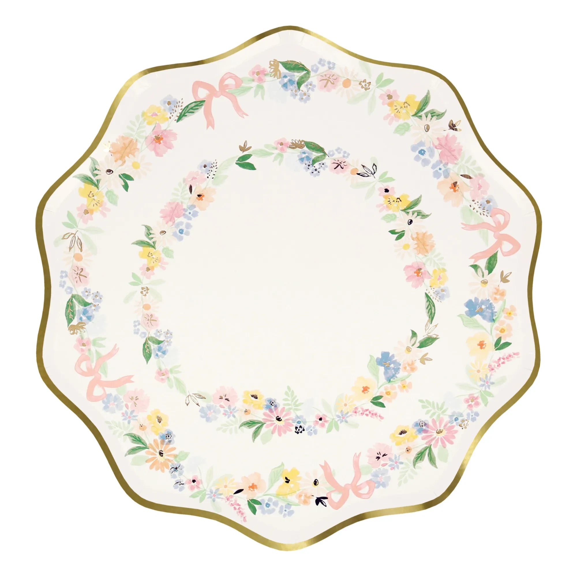 Meri Meri - Pastellfarbene Frühlingsblumen Teller - 8er Set
