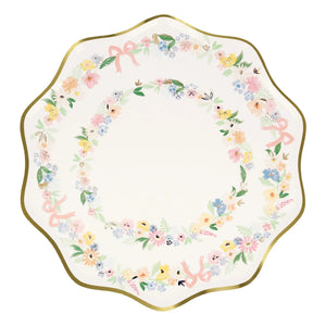 Meri Meri - Pastellfarbene Frühlingsblumen Teller - 8er Set