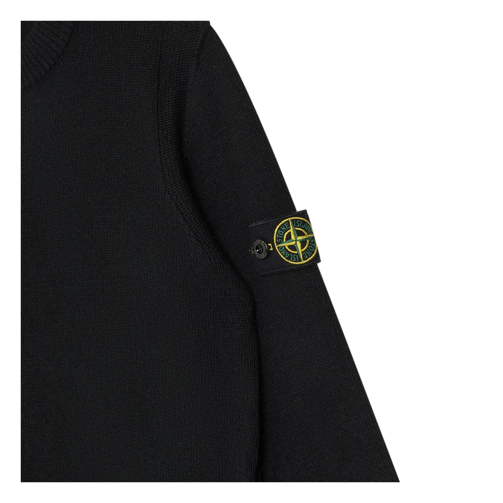 Stone Island – Logo Wollpullover | Schwarz