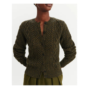 Bompard - Cashmere Cable Knit Cardigan | Olive