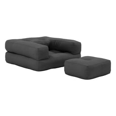 Karup Design - Çocuk Küp Puf Koltuk | Koyu gri