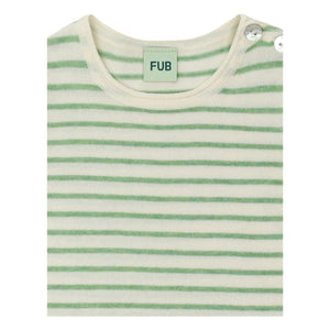 FUB - Striped organic cotton bodysuit | Ecru