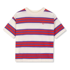 Wynken - Gestreiftes T-Shirt aus Bio-Baumwolle | Lila