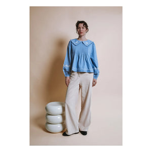 Emile et Ida - Elena Broderies bluz | Mavi