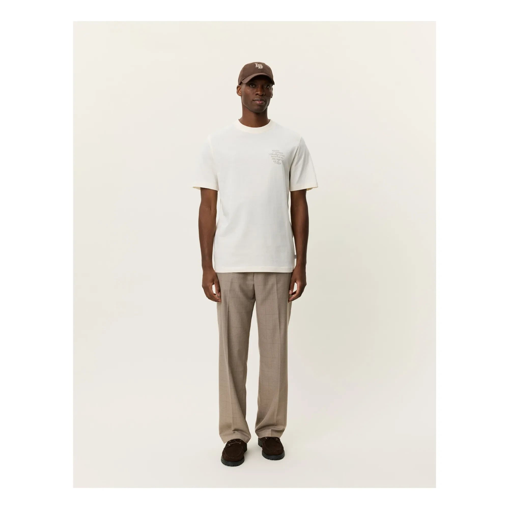 Les Deux - Ben Faience organik pamuk T-shirt | Krem