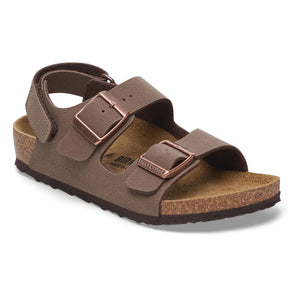BIRKENSTOCK - Sandalet Milano AS Çocuk Birko-Flor Birkibuc | Koyu Kahverengi