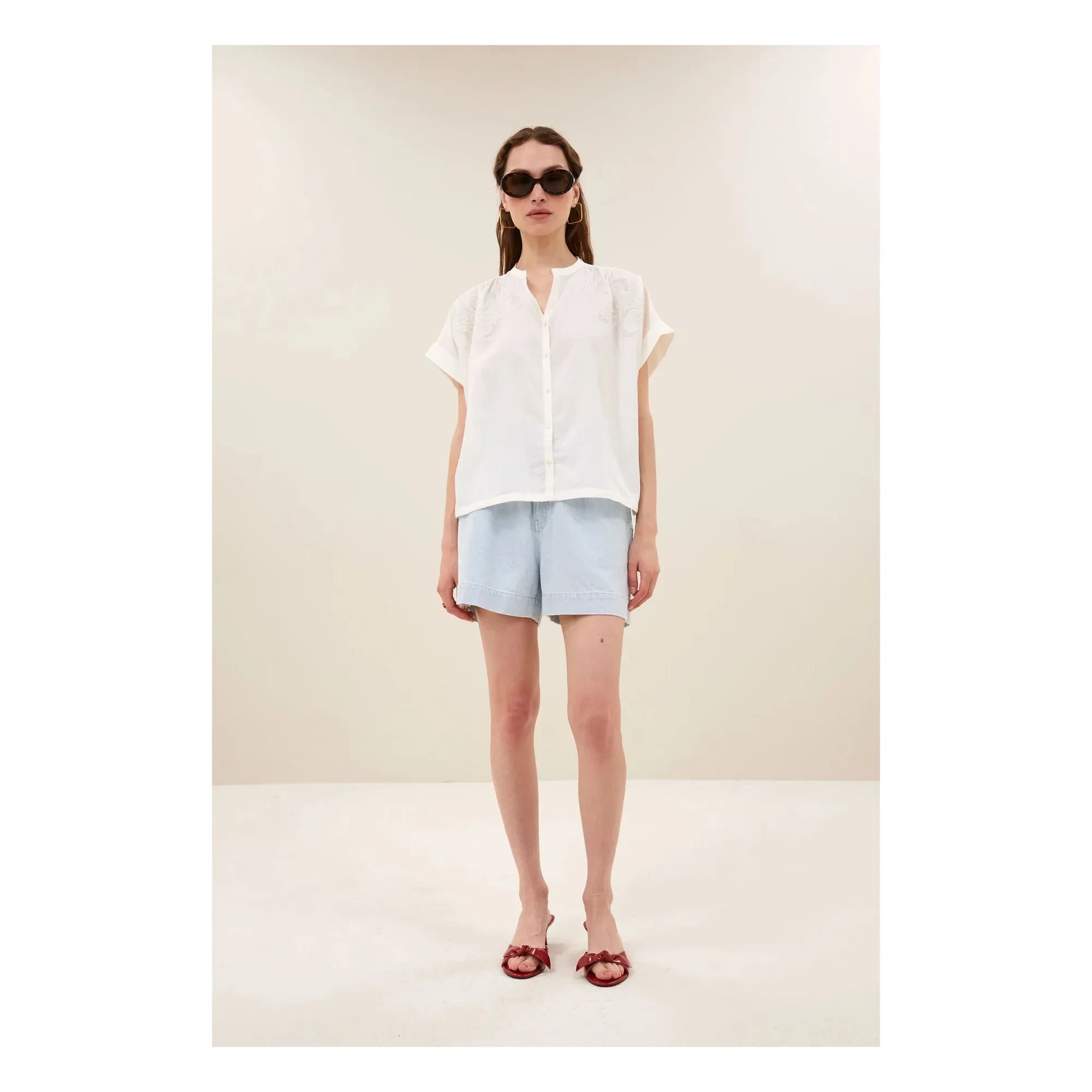 By Bar - Ally organic cotton blouse | White