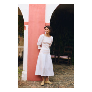 Maria de la Orden - Livia Baumwollkleid | Weiß