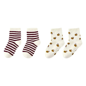 Rylee + Cru - 2er-Set Jacquard-Socken | Ecru