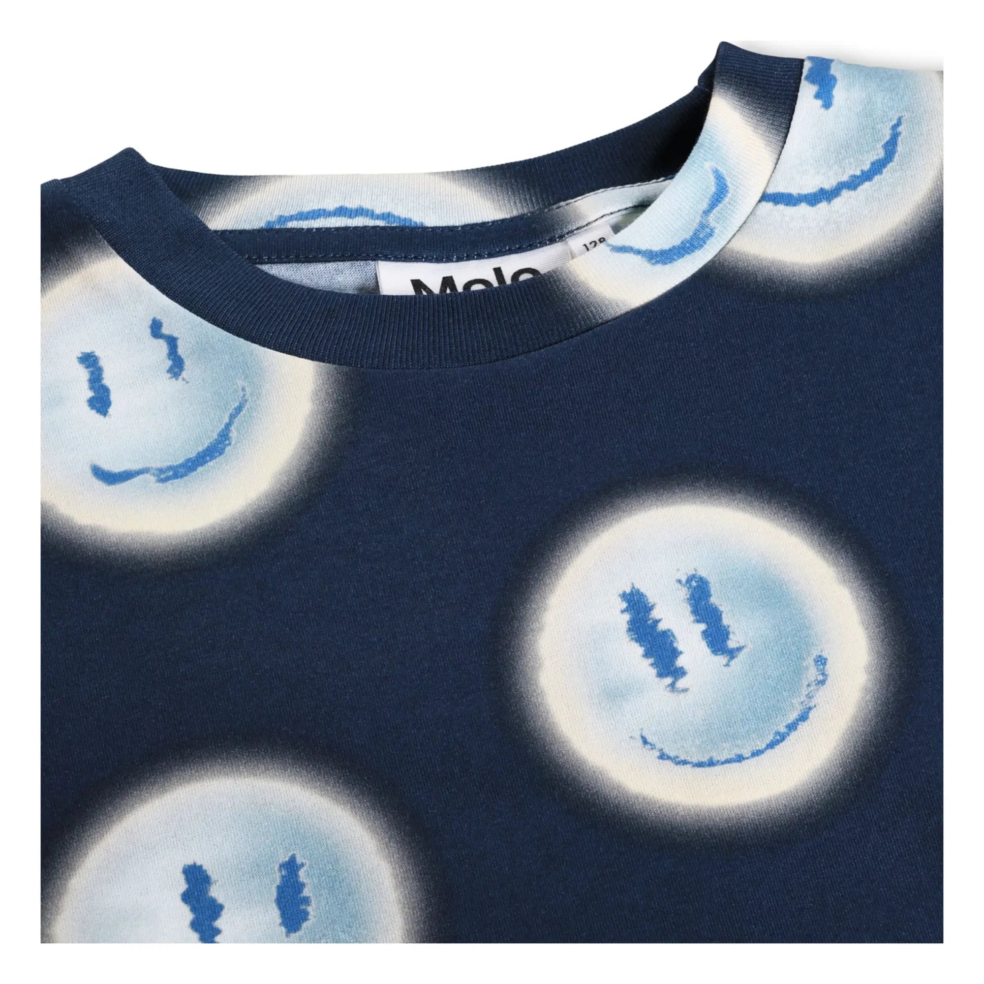 Molo - Riley Smileys T-Shirt aus Bio-Baumwolle | Marineblau