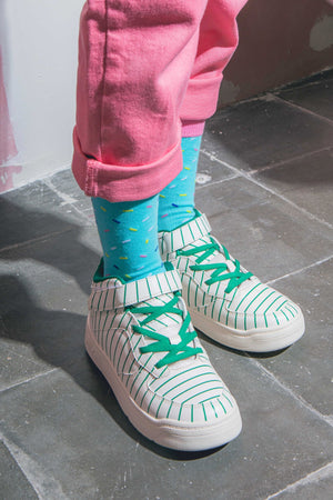 Eat My Socks - Çocuk Joe Donut Mavi Çorap - Dinossi