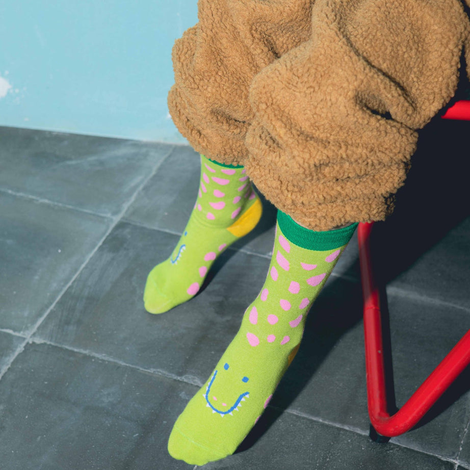Eat My Socks - Çocuk Komik Timsah Çorap - Dinossi