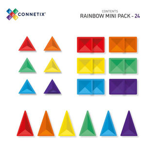 Connetix - Mini paket - 24 parça | Gökkuşağı