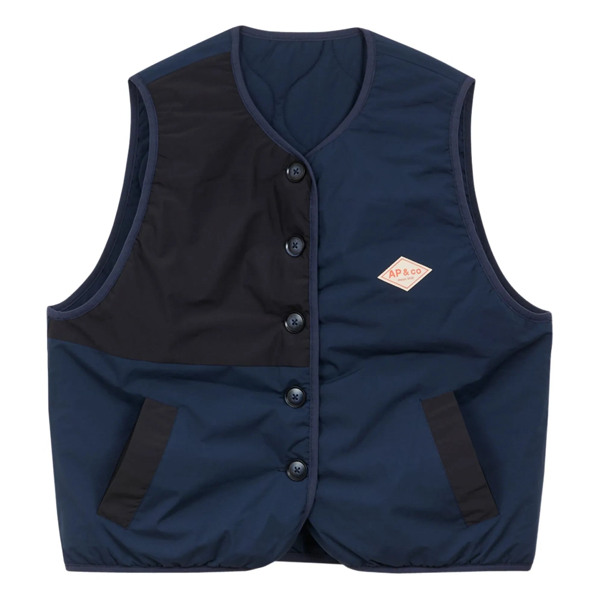 a.p - Georgina Ärmellose Wendejacke | Marineblau