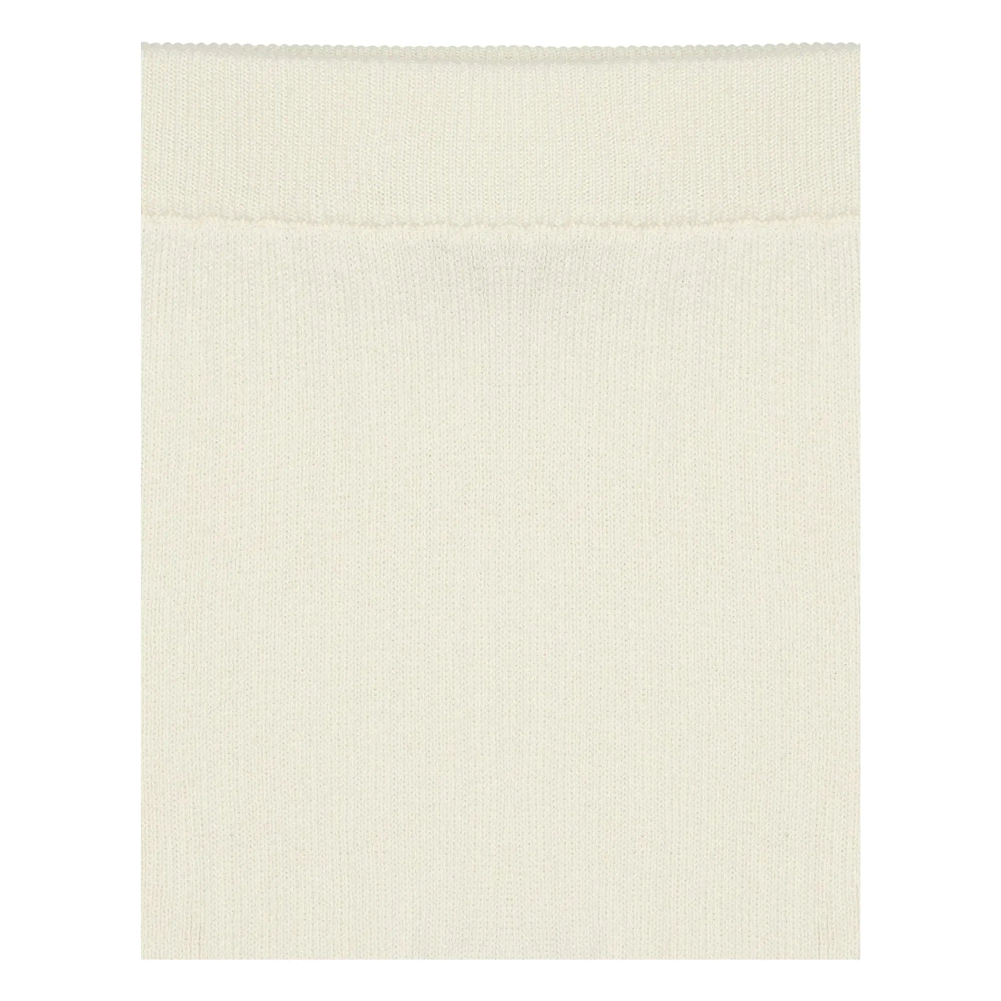 FUB - Kurze gestrickte Bio-Baumwollhose mit Spitze | Ecru