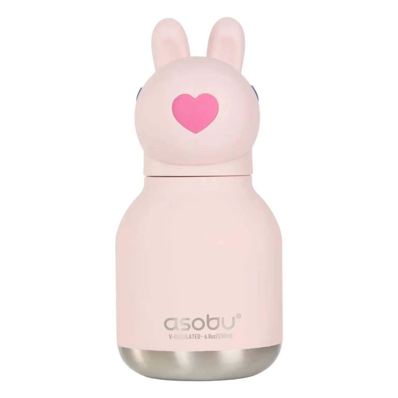 Asobu - Mini-Wasserflasche aus Edelstahl Rabbit | Blassrosa
