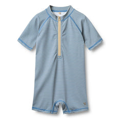 Wheat - Bathing Suit Cas Rayée Geri Dönüştürülmüş Elyaflar | Açık Mavi