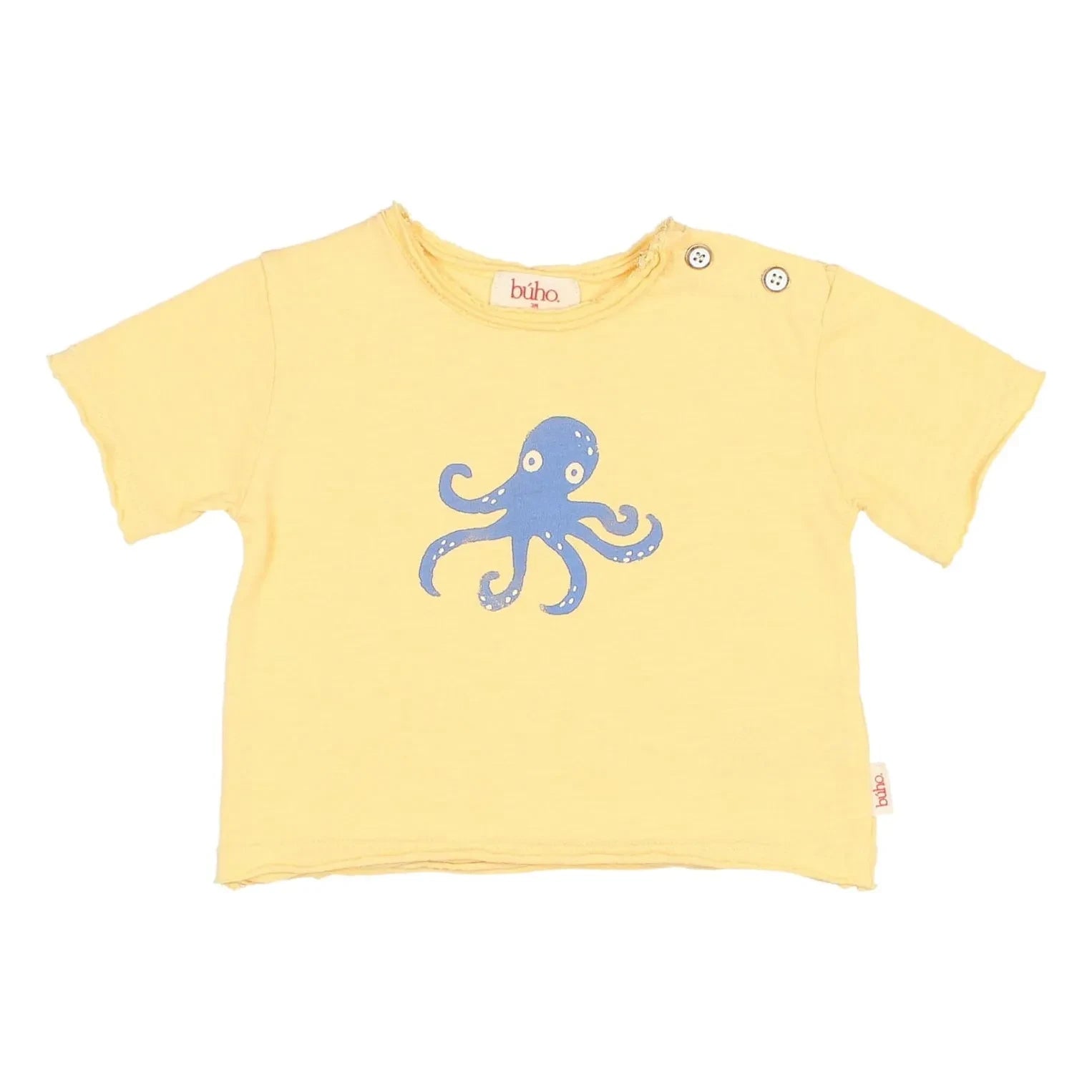 Búho - Organic cotton octopus T-shirt | Yellow