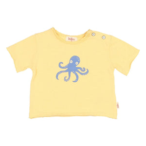 Búho - Organic cotton octopus T-shirt | Yellow