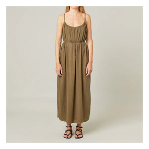 Maison Saint Julien - Palm Beach Kleid aus Baumwollgaze | Khaki